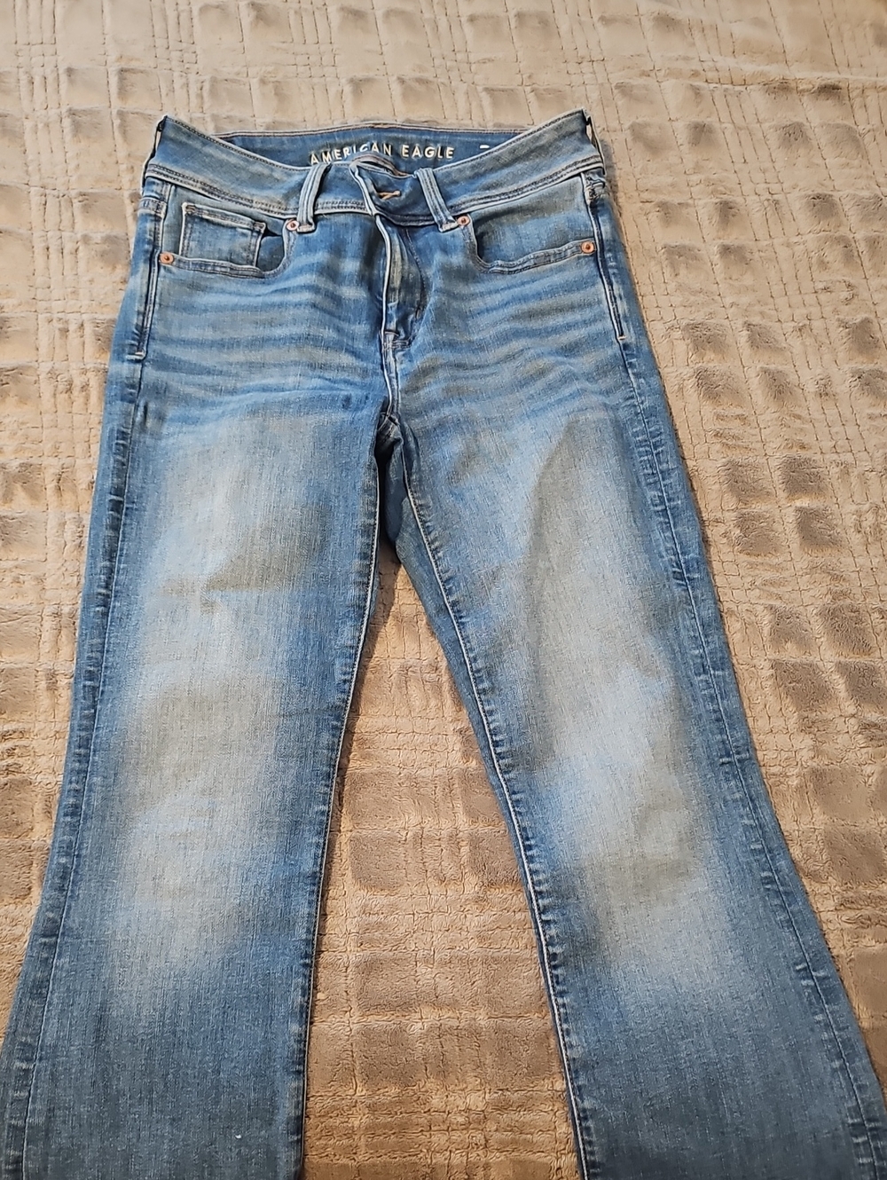 American Eagle Next Level Stretch Boot Cut Jeans Blue Waist 2